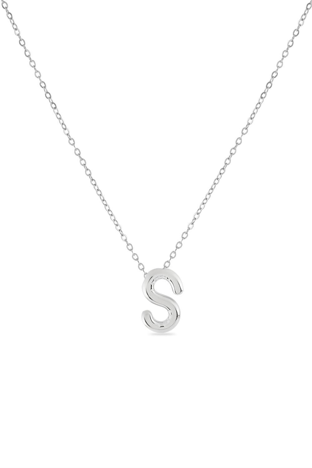Çelik Harf Kolye SILVER 45cm