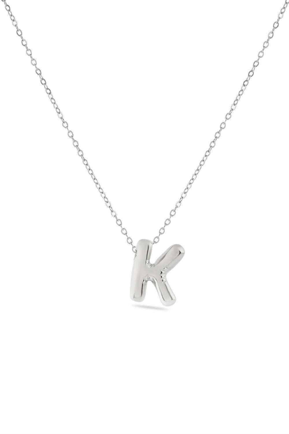 Çelik Harf Kolye SILVER 45cm