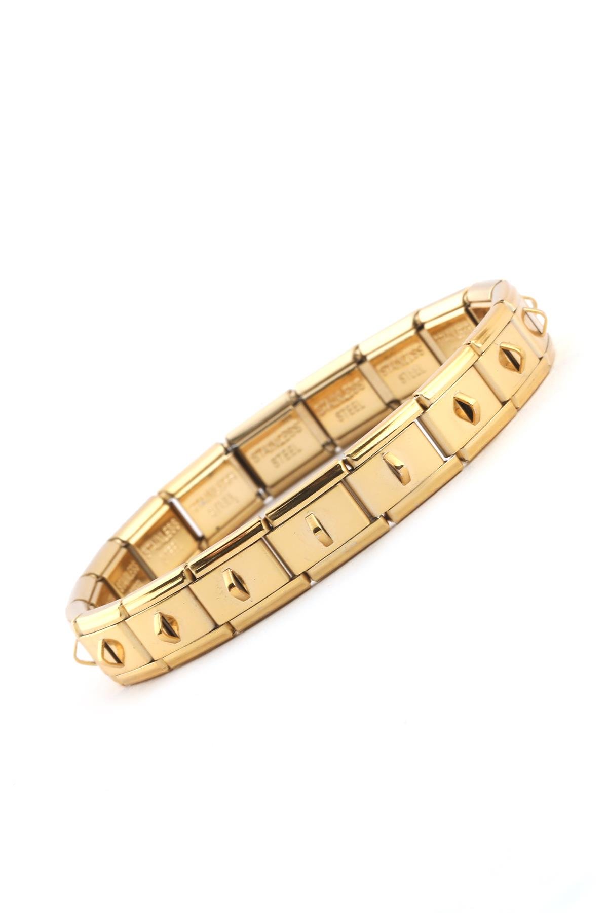 Çelik İtalyan Charm Bileklik Gold