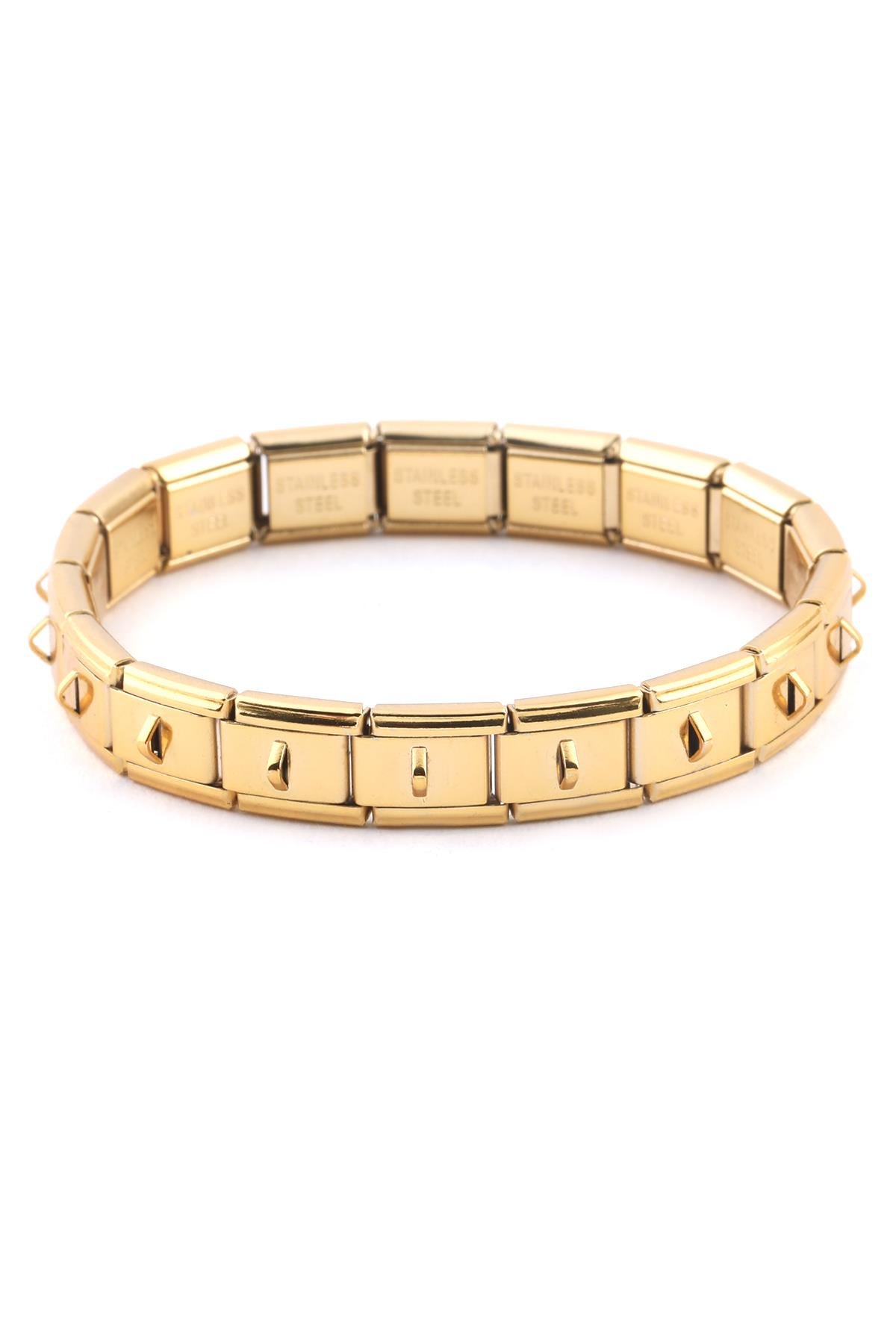 Çelik İtalyan Charm Bileklik Gold