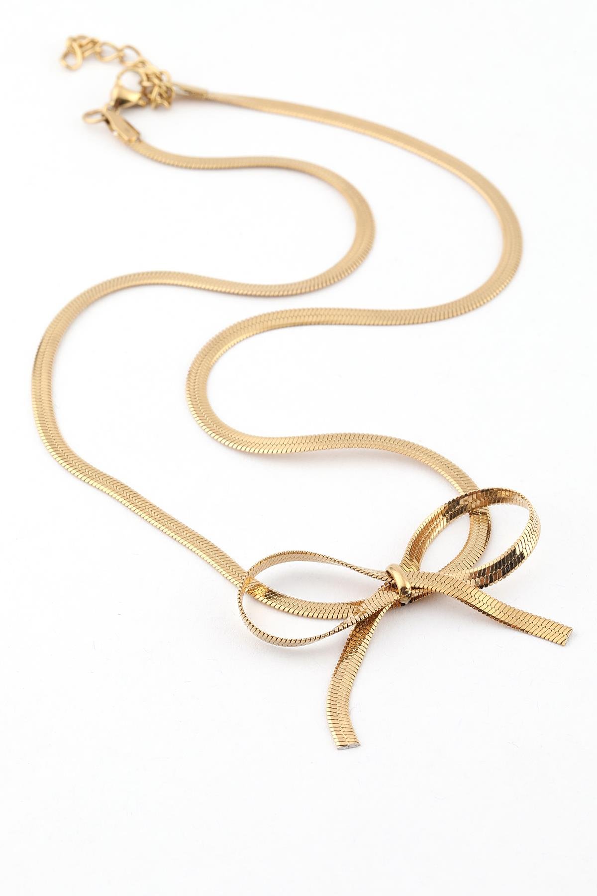 Çelik Kolye 45cm Gold