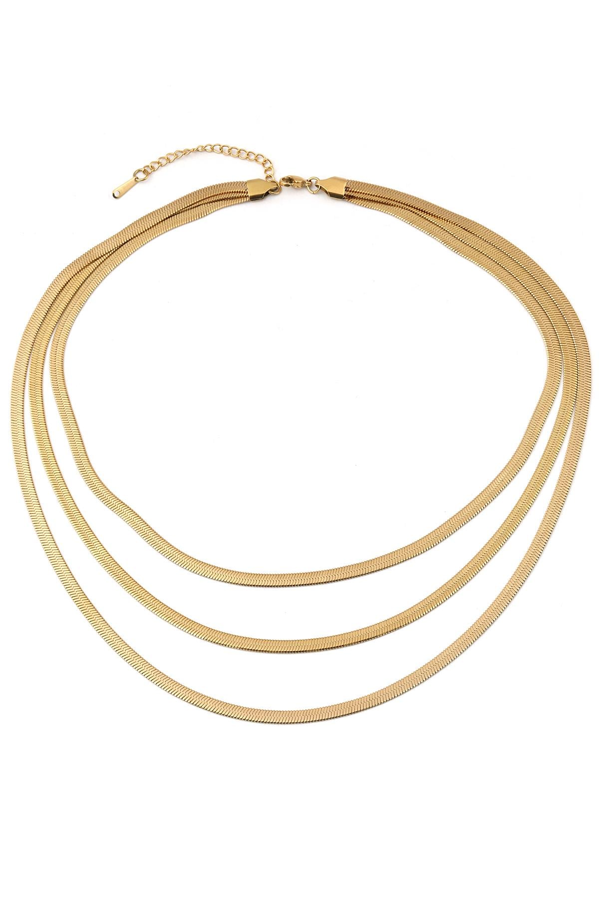 Çelik Kolye Gold