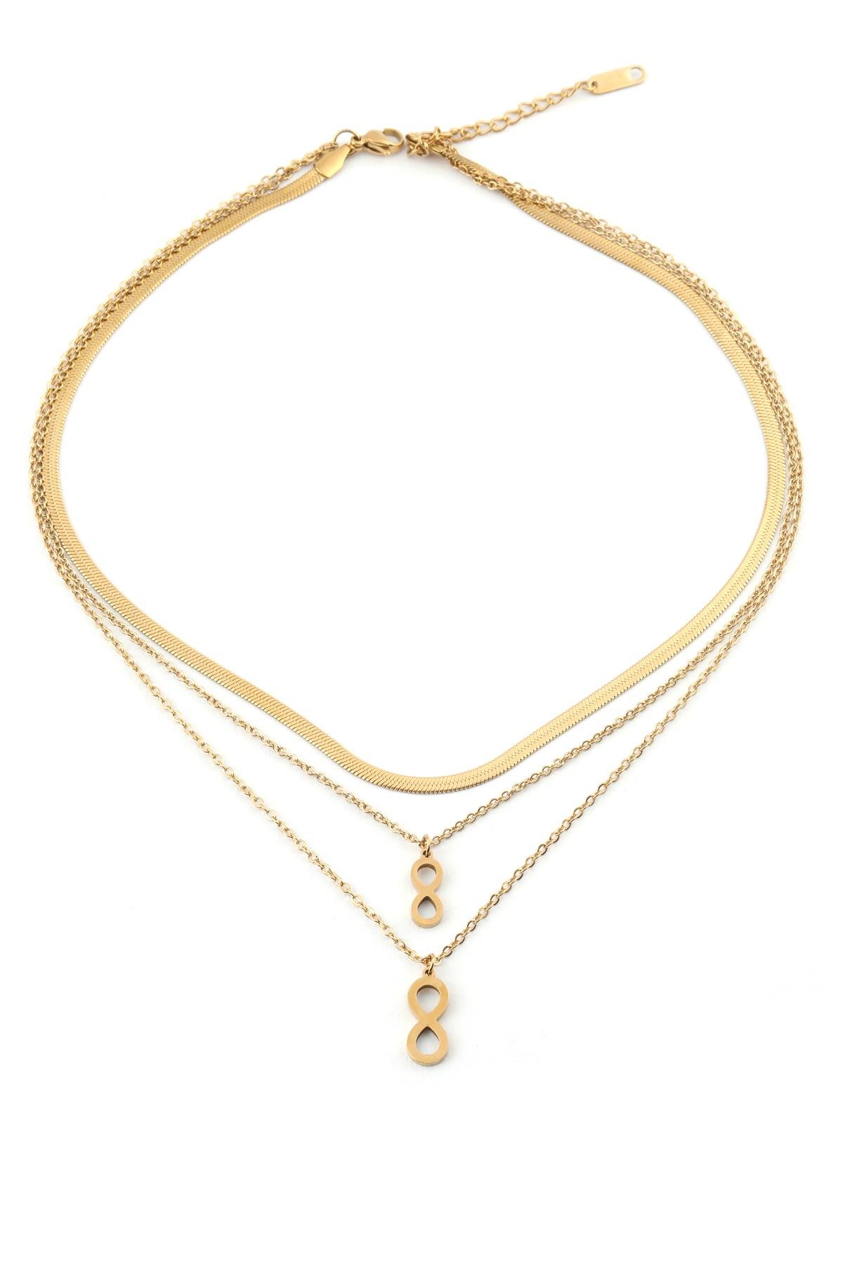 Çelik Kolye Gold