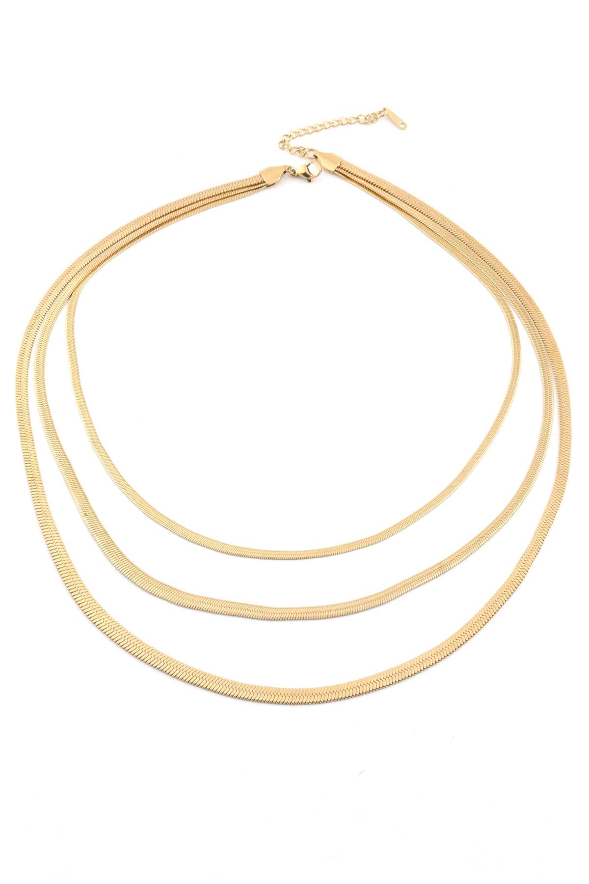 Çelik Kolye Gold
