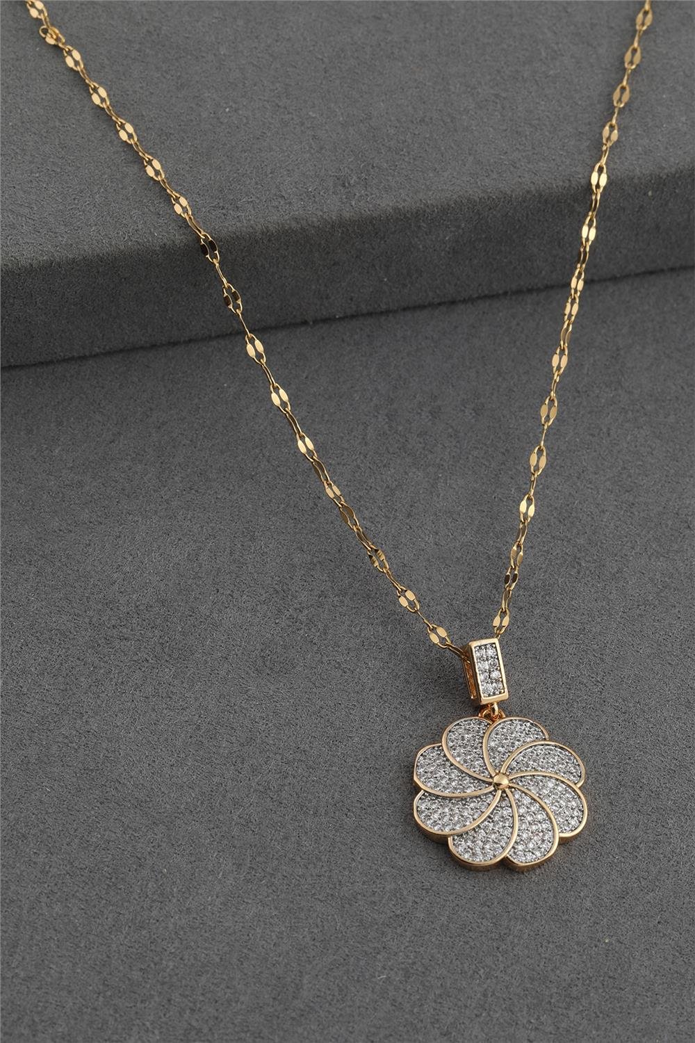 Çelik Kolye Gold 45 cm