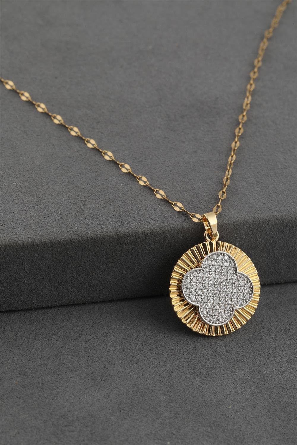 Çelik Kolye Gold 45 cm