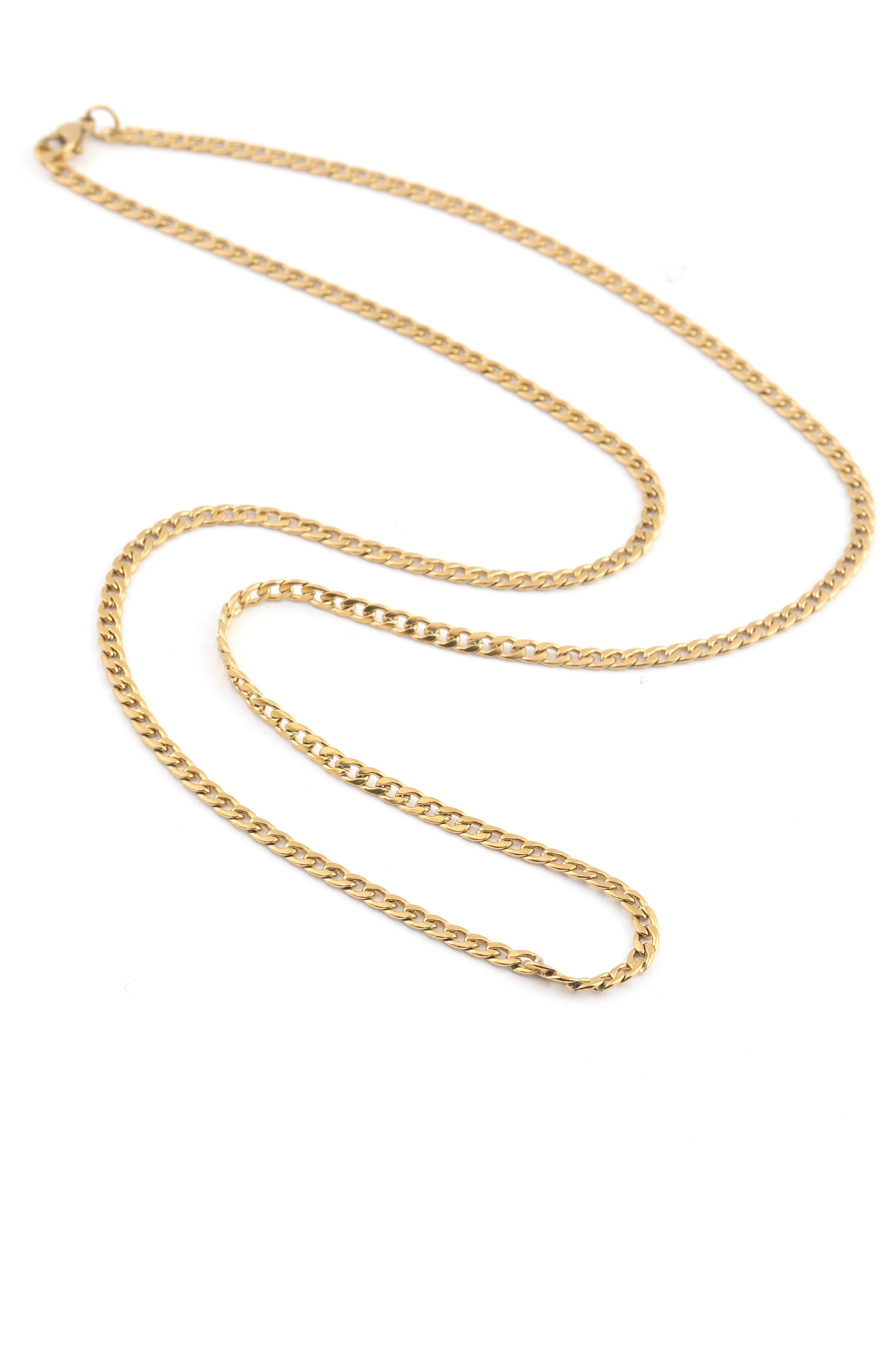 Çelik Kolye Gold 45 cm