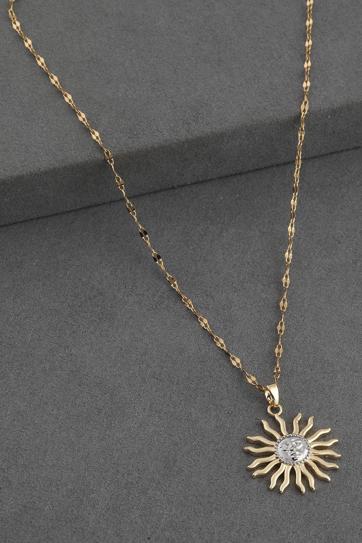 Çelik Kolye Gold 45 cm