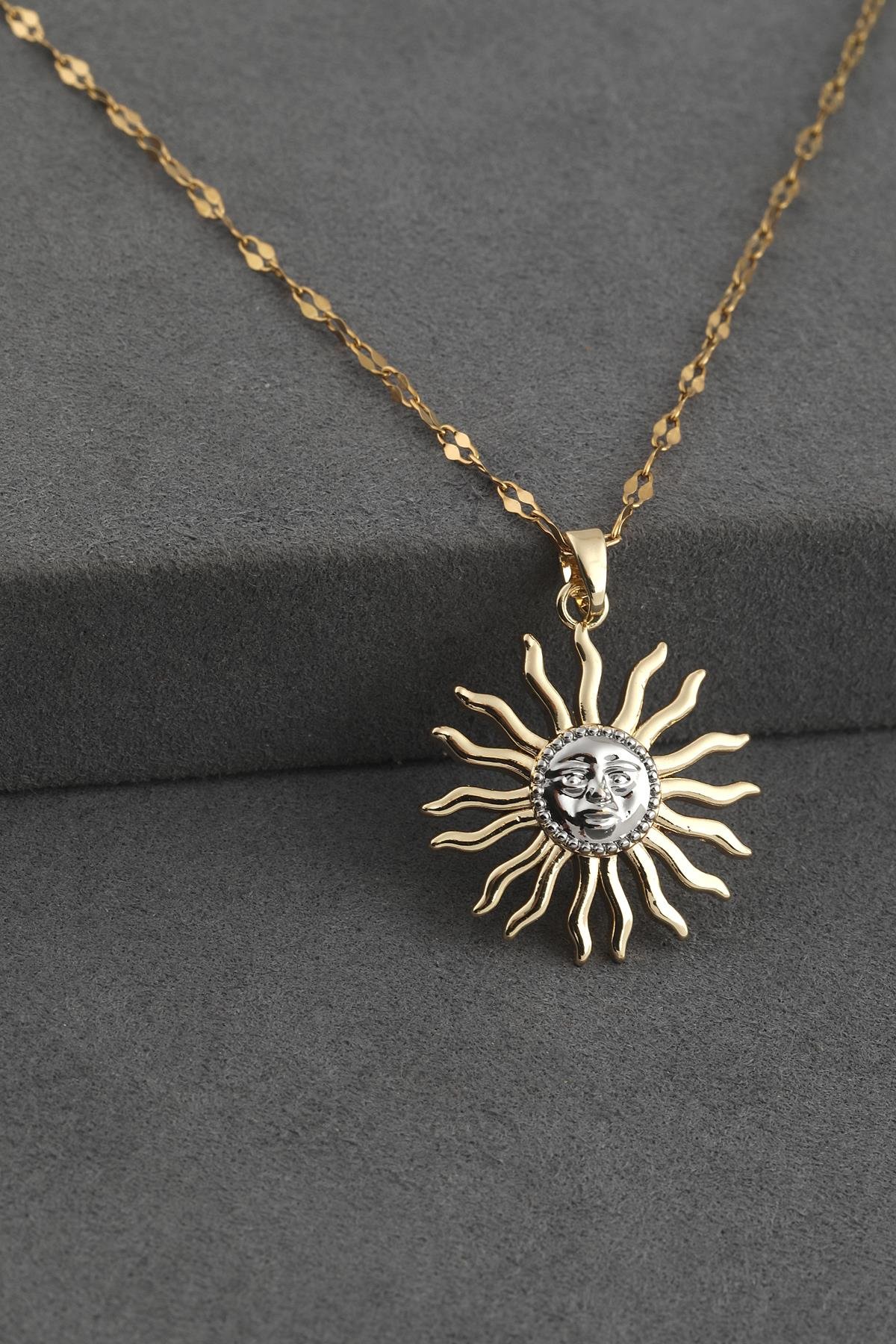 Çelik Kolye Gold 45 cm
