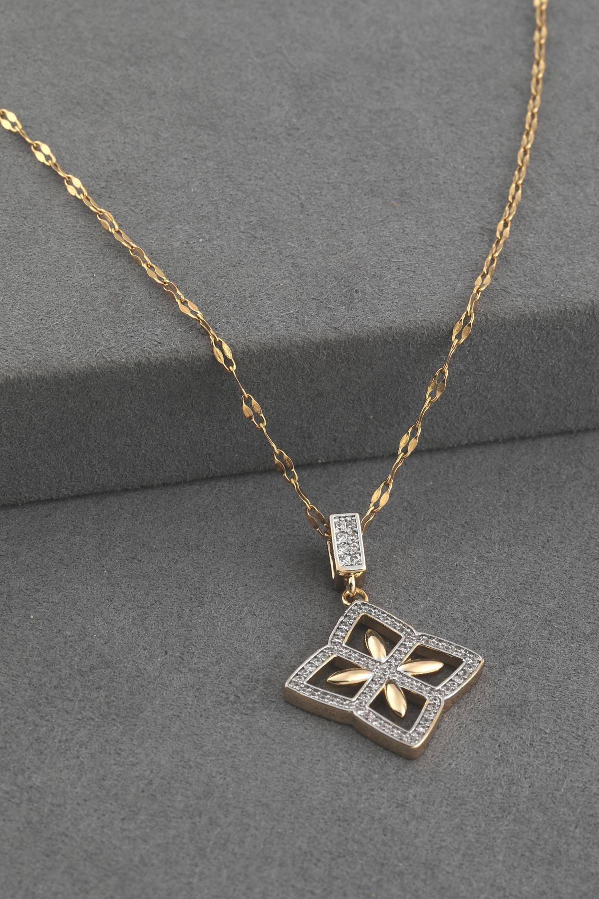Çelik Kolye Gold 45 cm