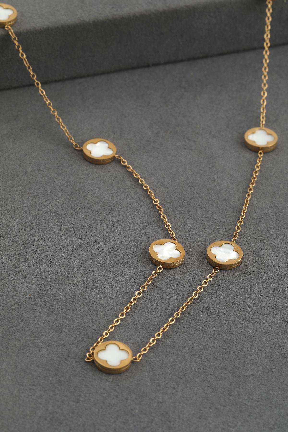 Çelik Kolye Gold 45 cm