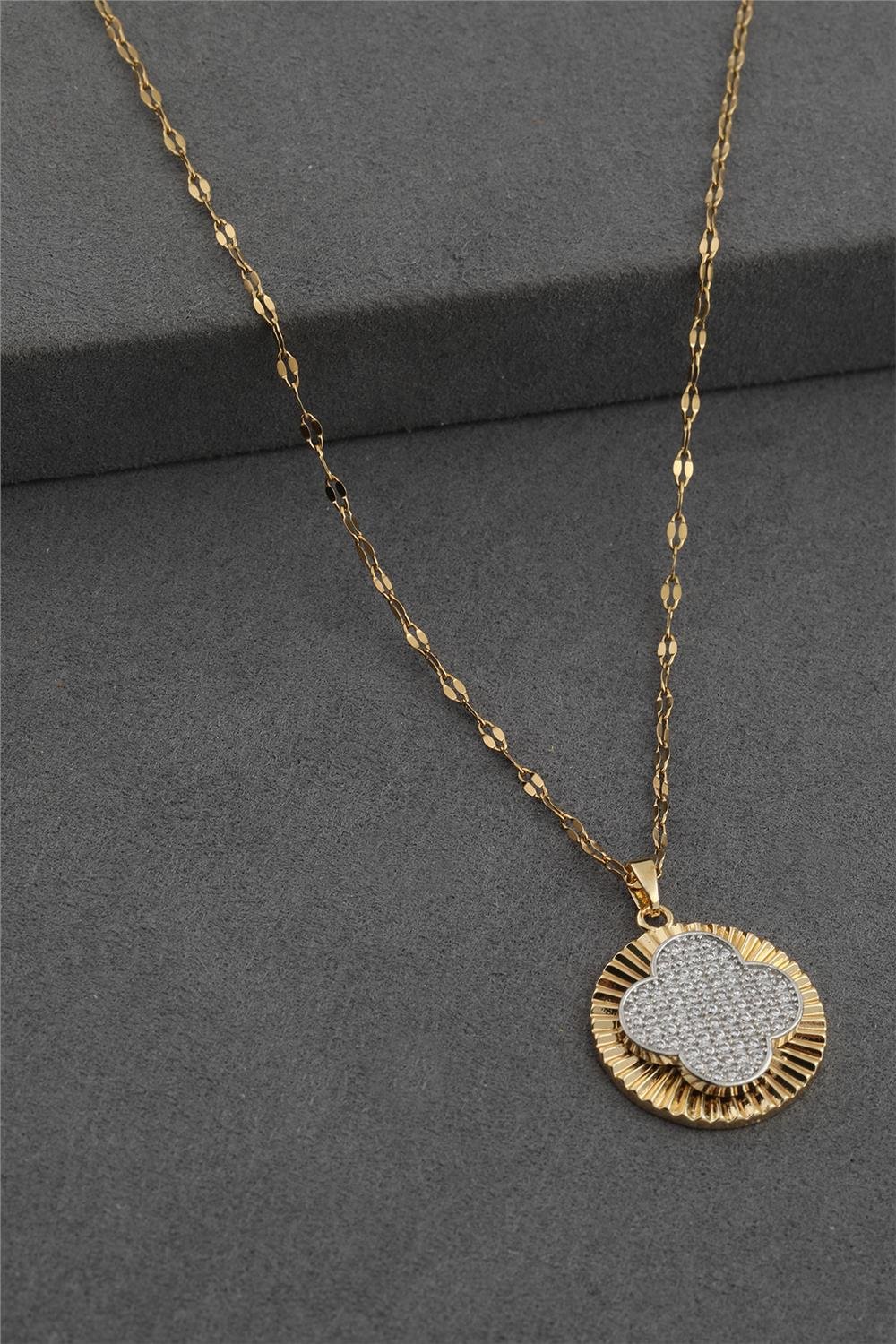 Çelik Kolye Gold 45 cm
