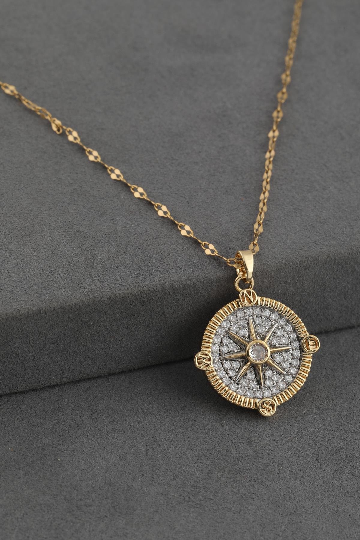 Çelik Kolye Gold 45 cm