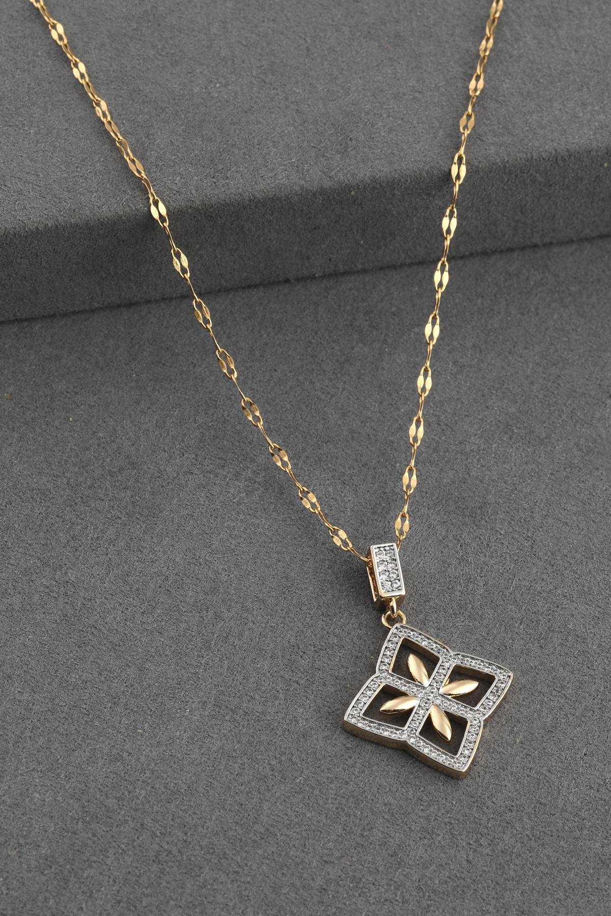 Çelik Kolye Gold 45 cm