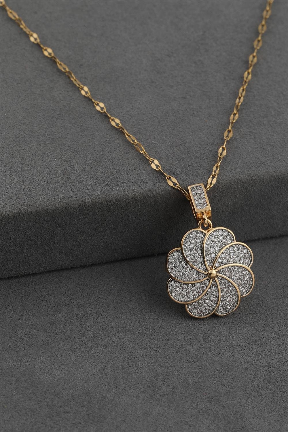 Çelik Kolye Gold 45 cm