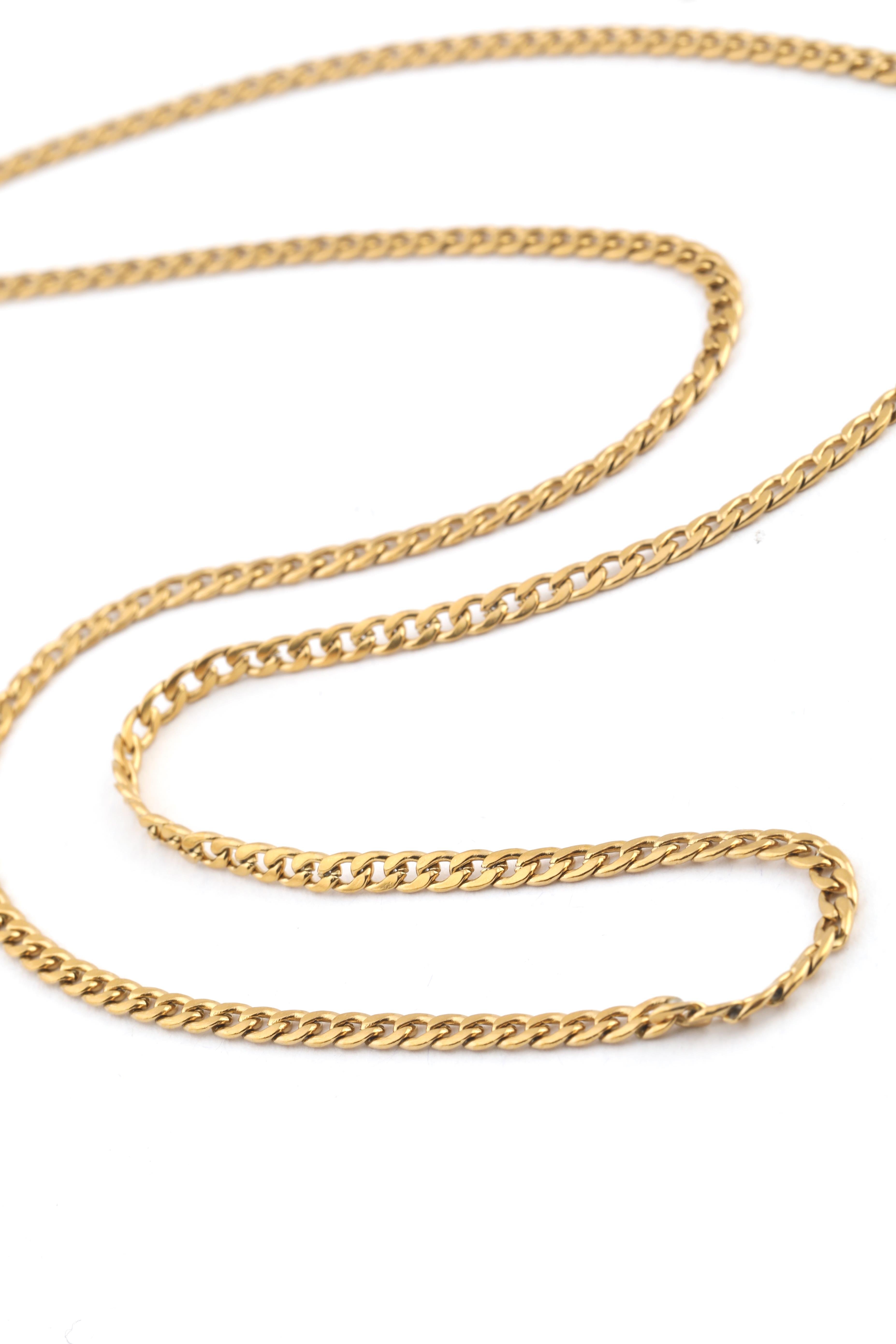 Çelik Kolye Gold 45 cm
