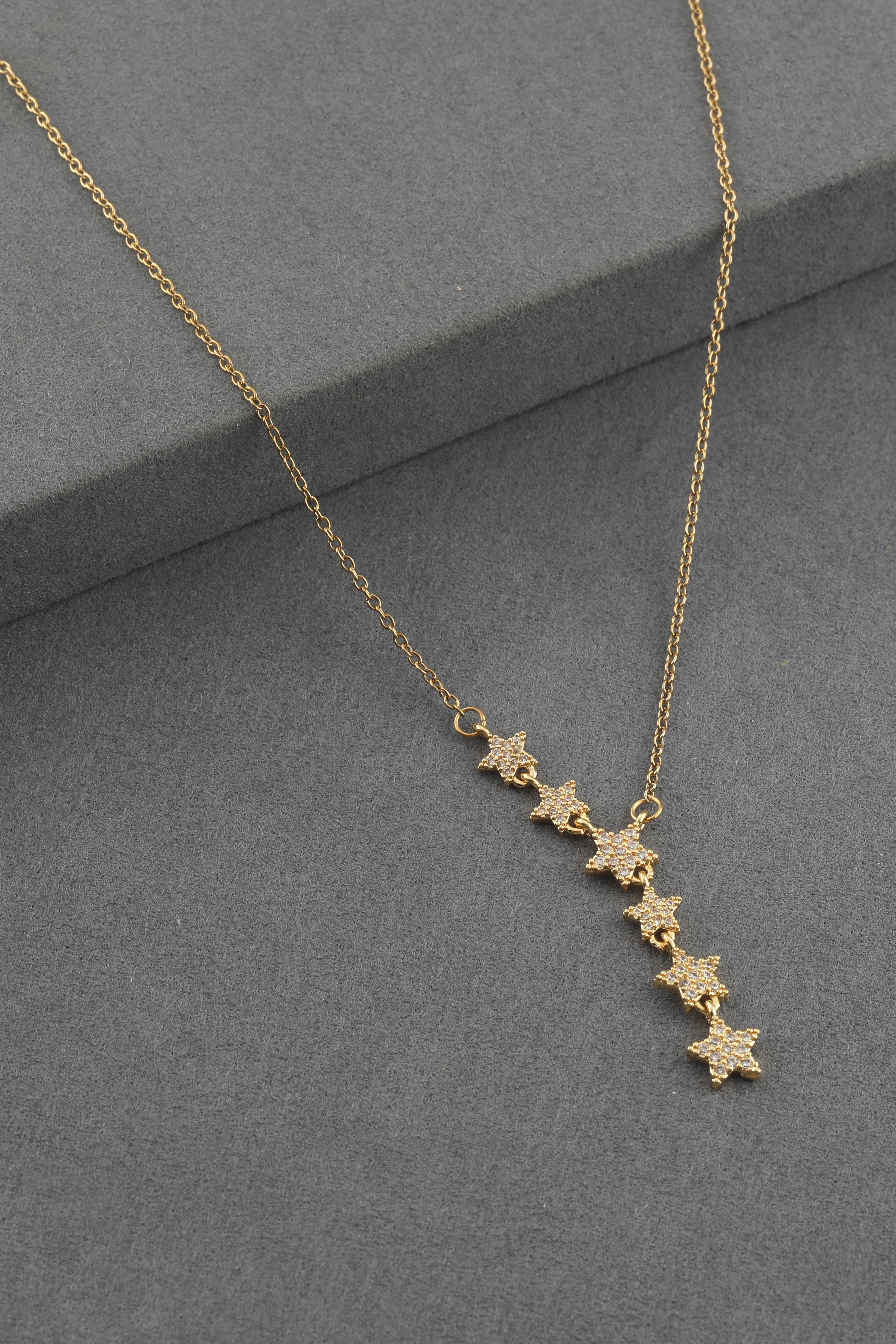 Çelik Kolye Gold 45cm