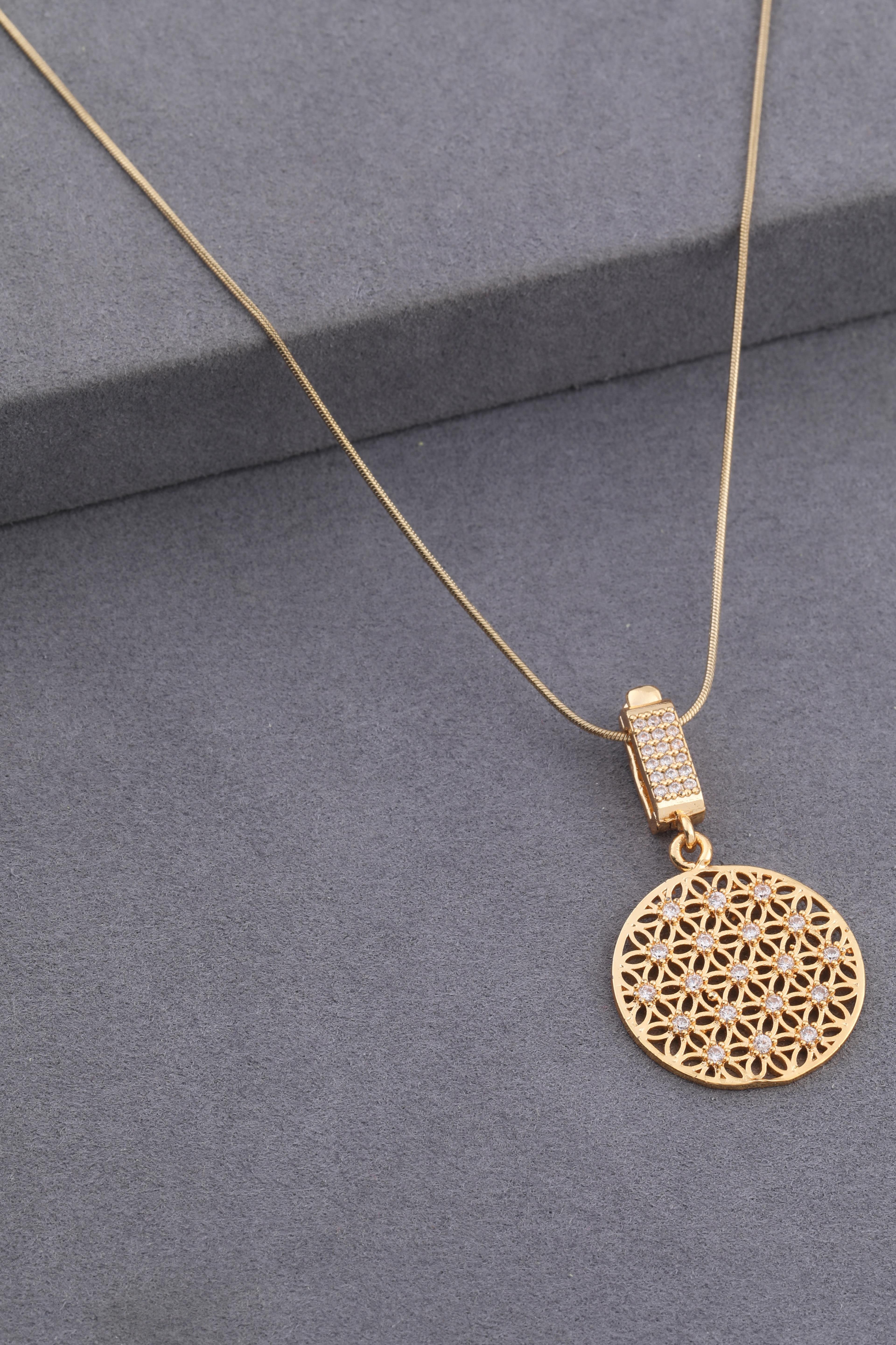 Çelik Kolye Gold 45cm