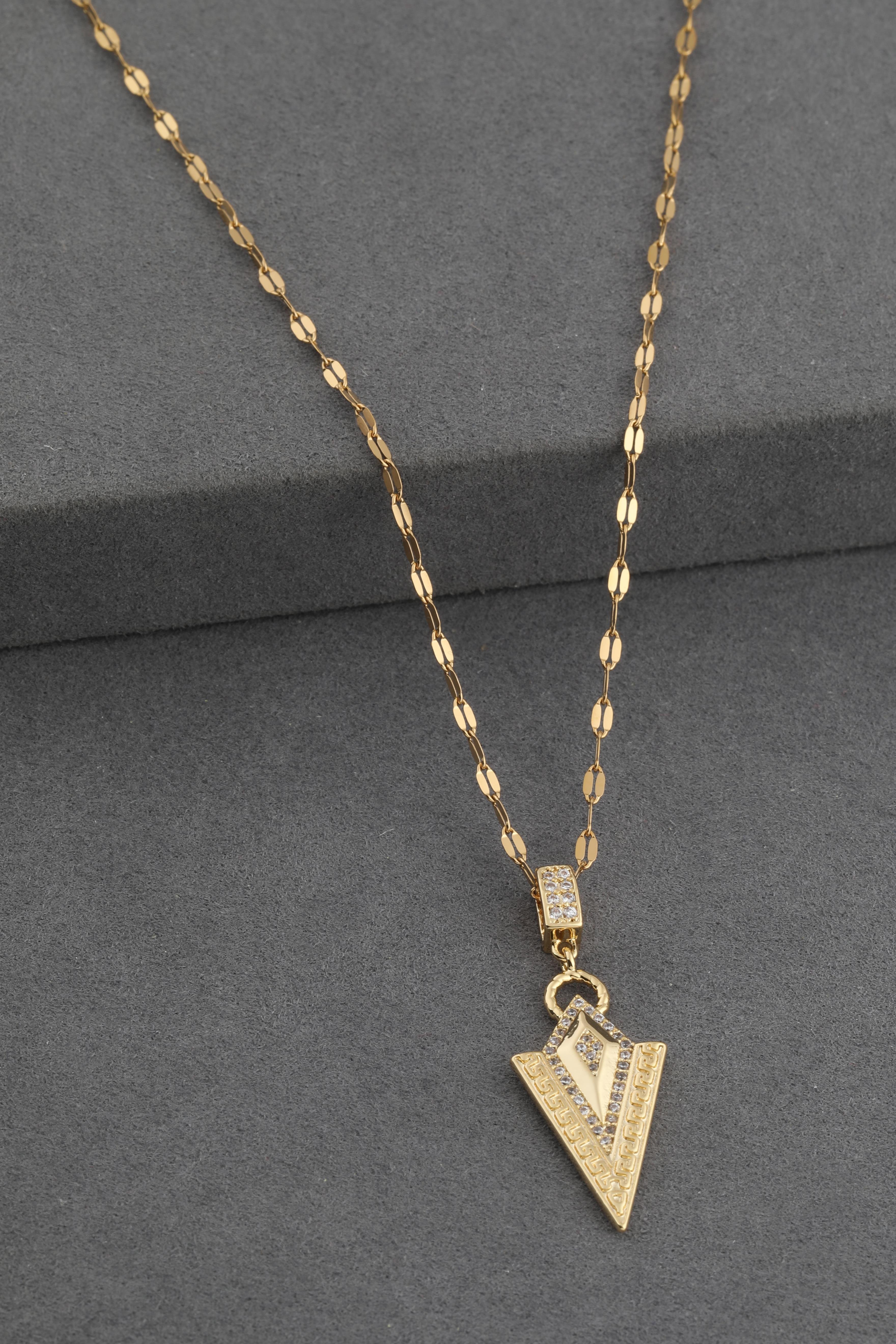 Çelik Kolye Gold 45cm