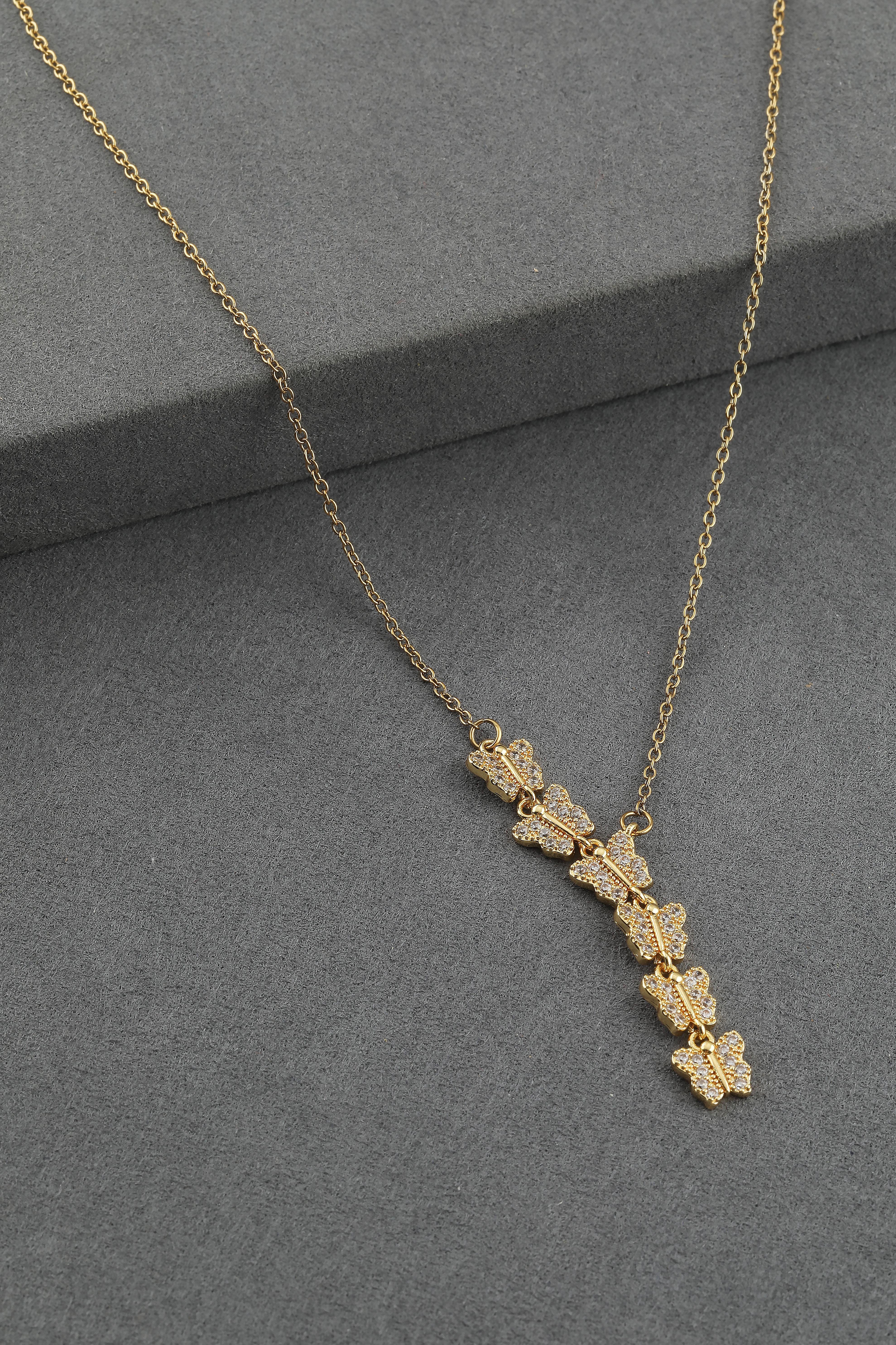Çelik Kolye Gold 45cm