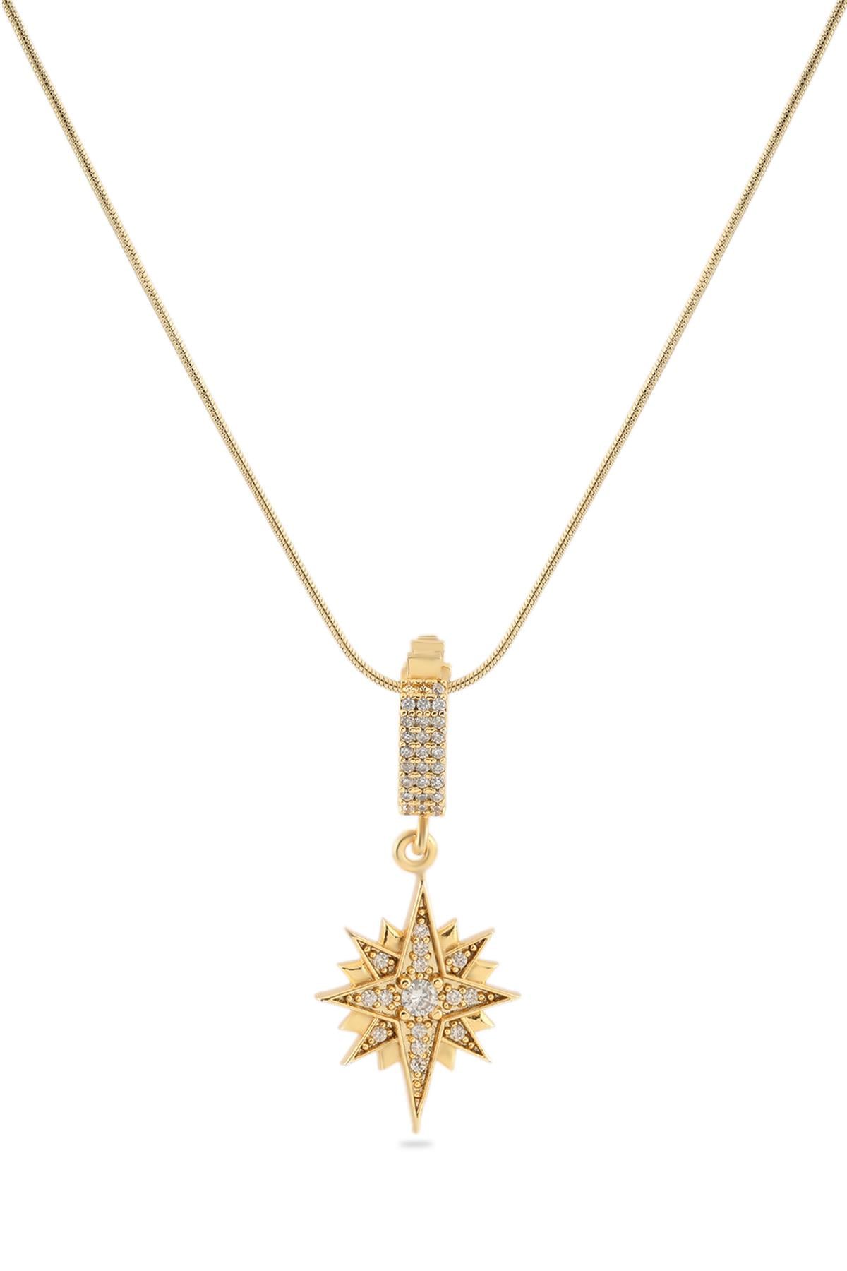 Çelik Kolye Gold 45cm