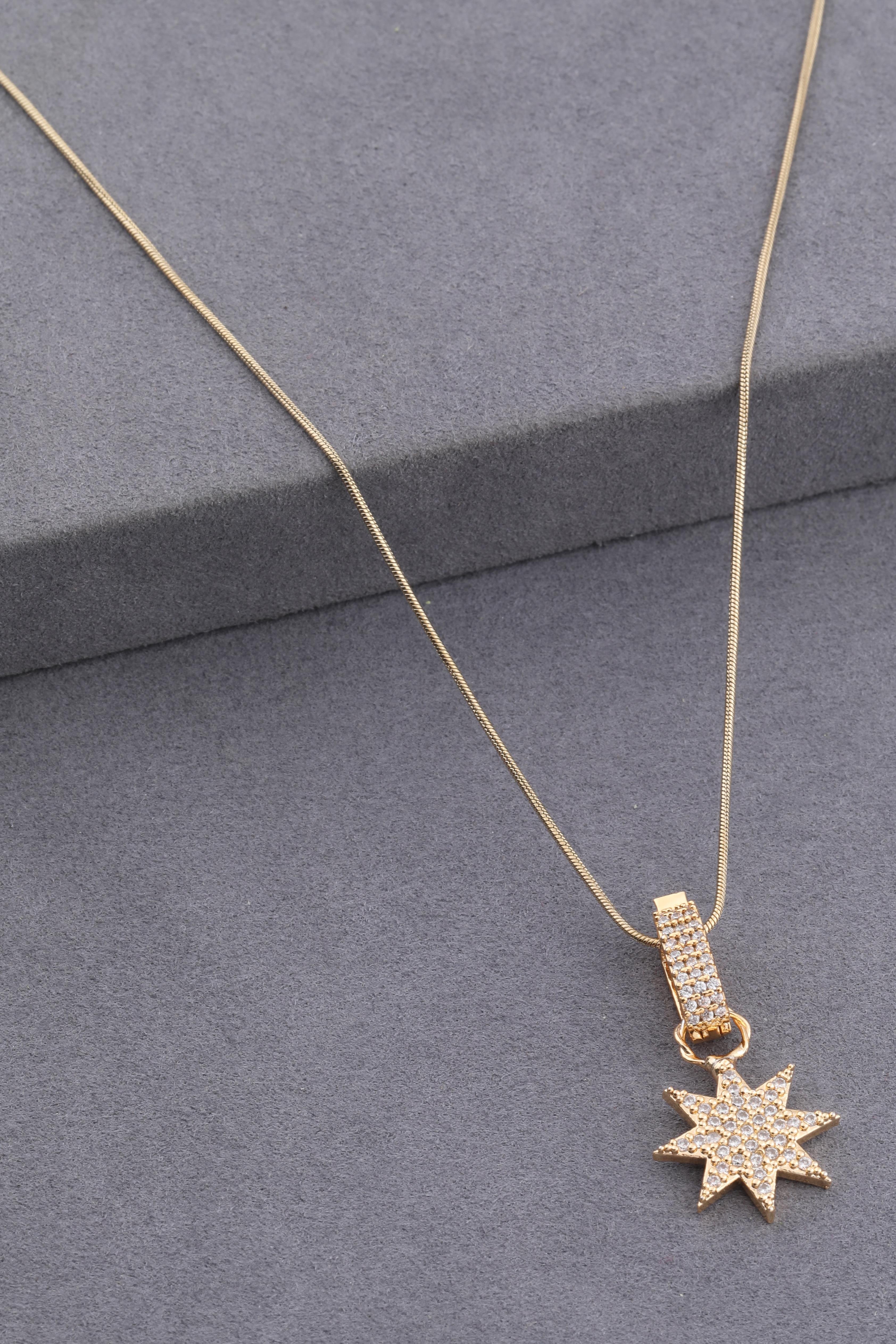 Çelik Kolye Gold 45cm