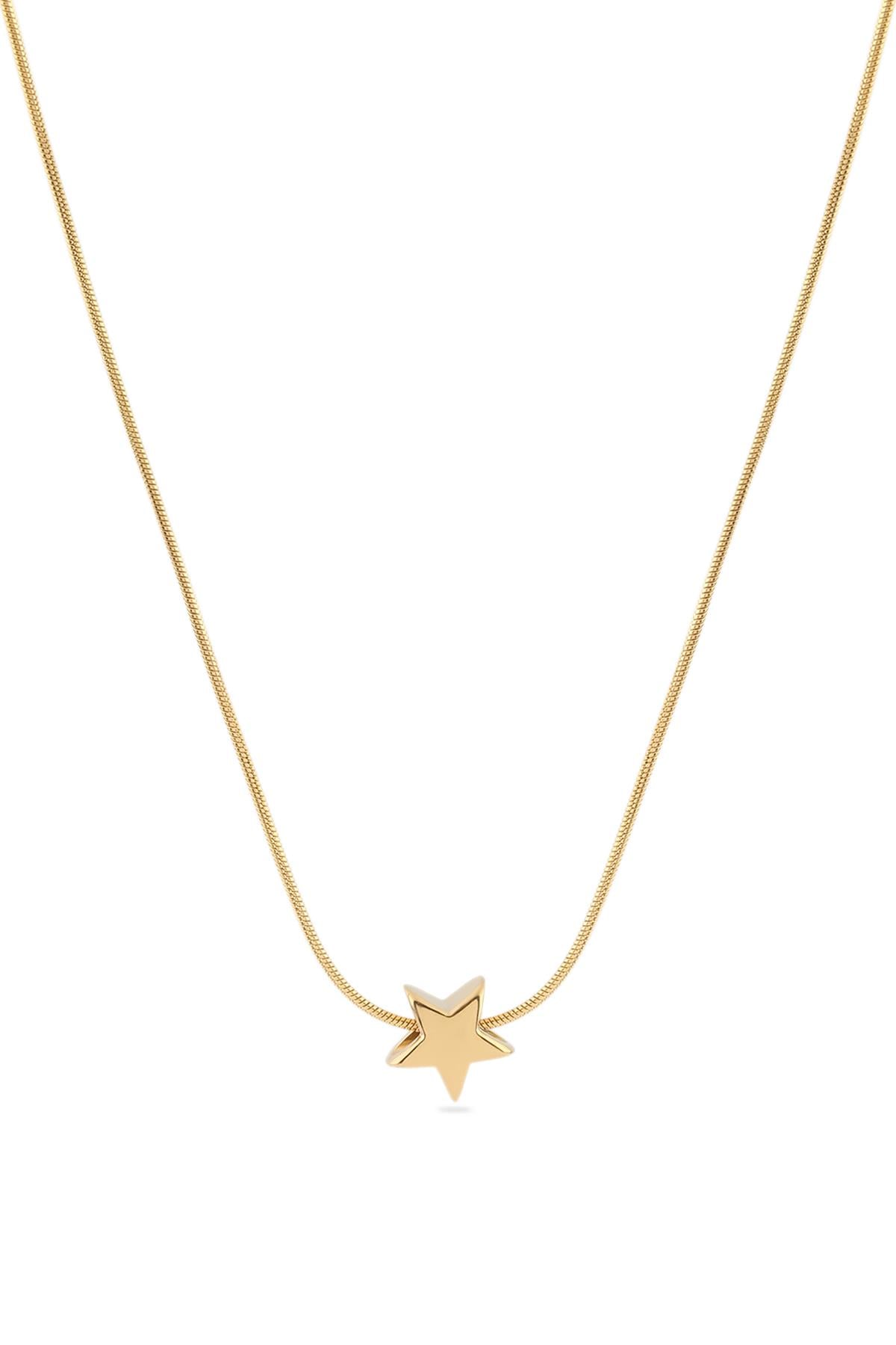 Çelik Kolye Gold 45cm
