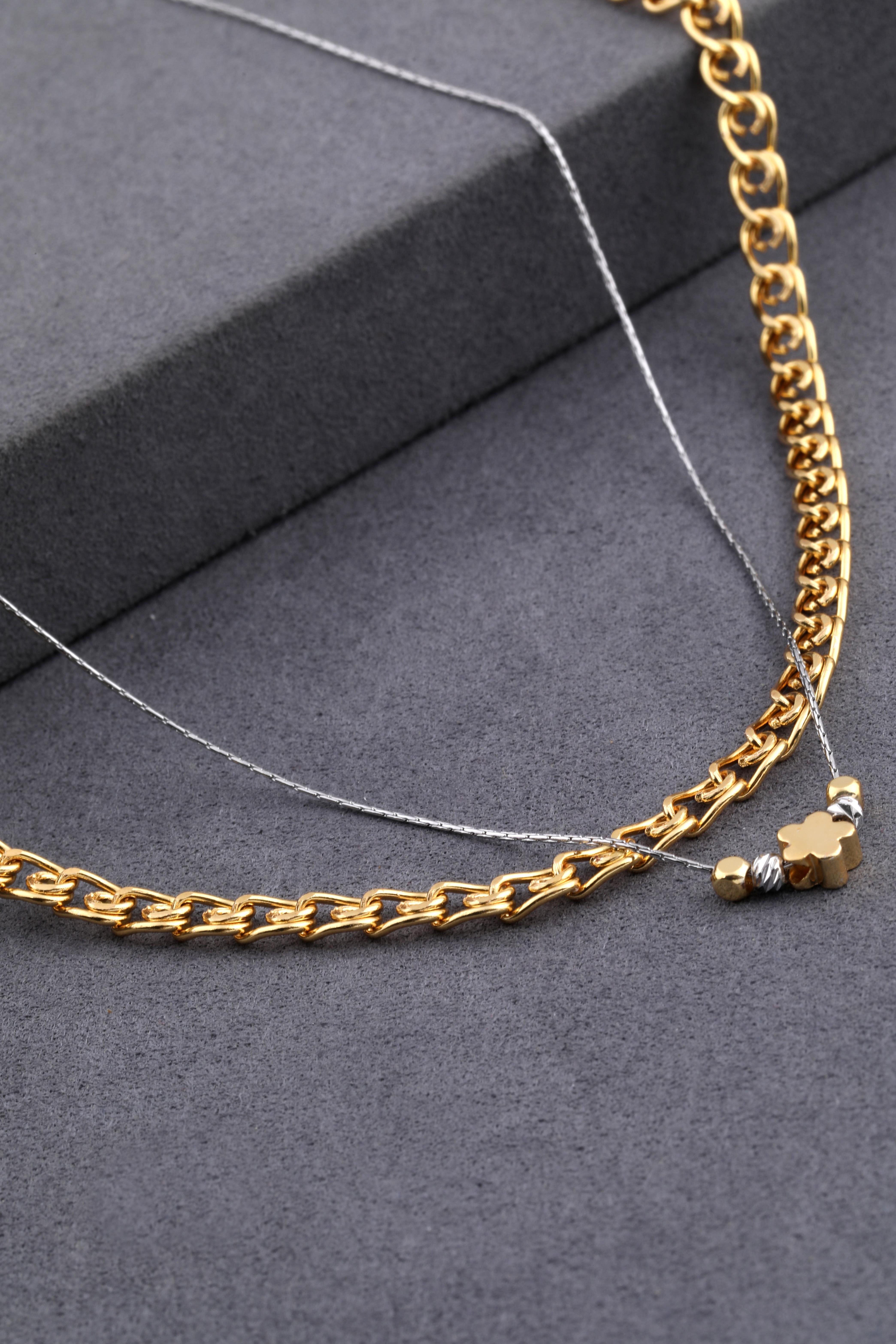 Çelik Kolye Gold 45cm