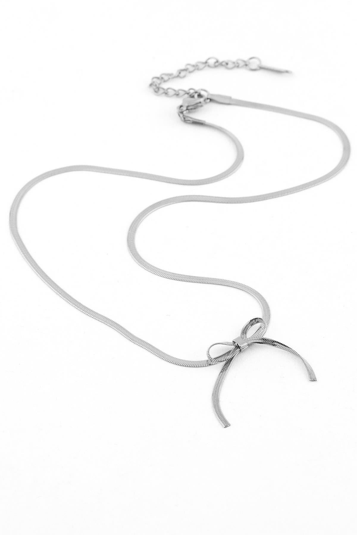 Çelik Kolye Silver