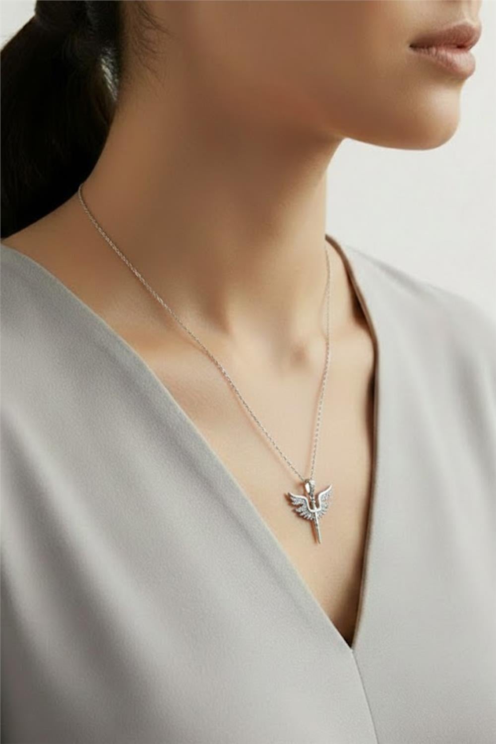 Çelik Kolye SILVER 45 cm