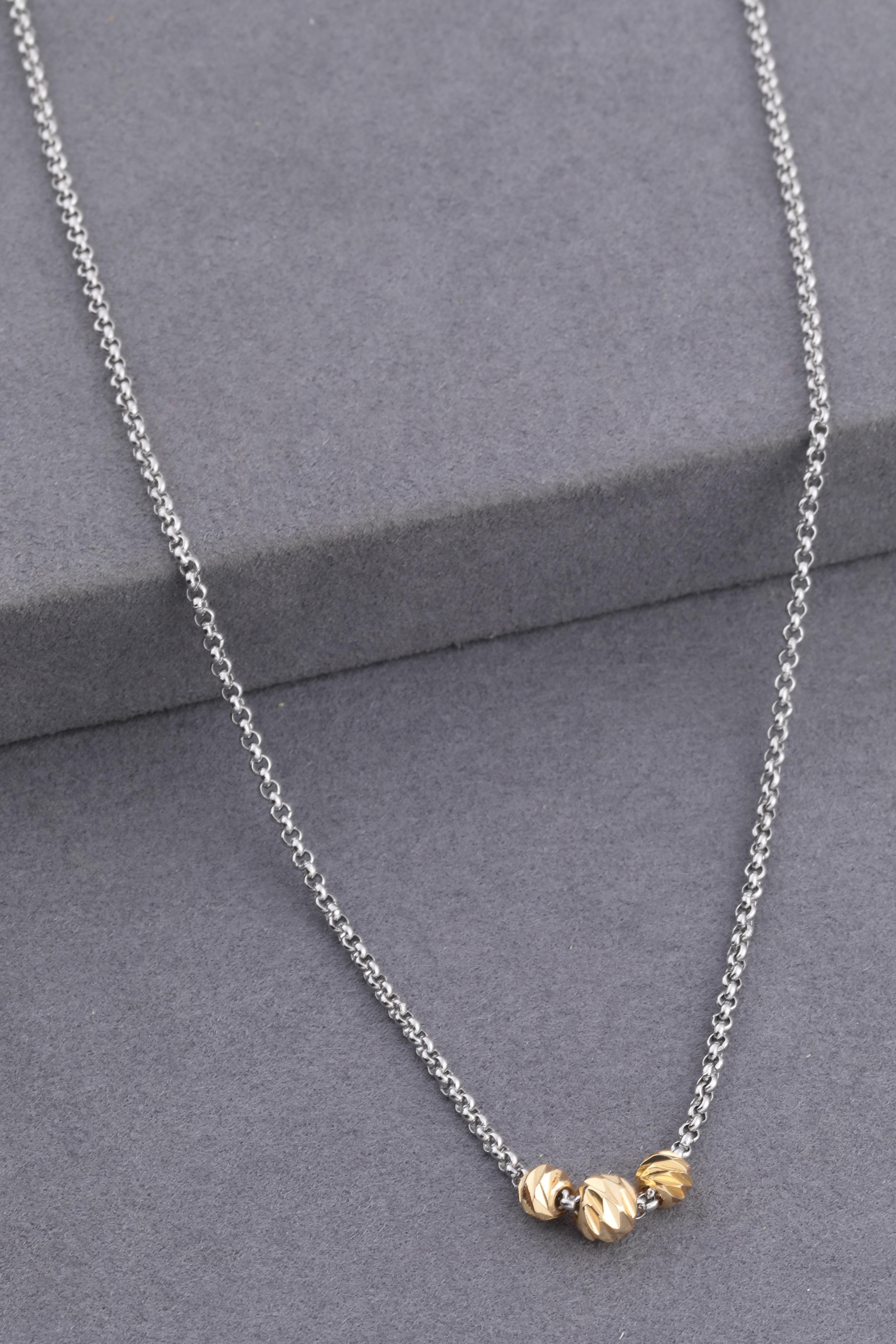 Çelik Kolye Silver 45cm