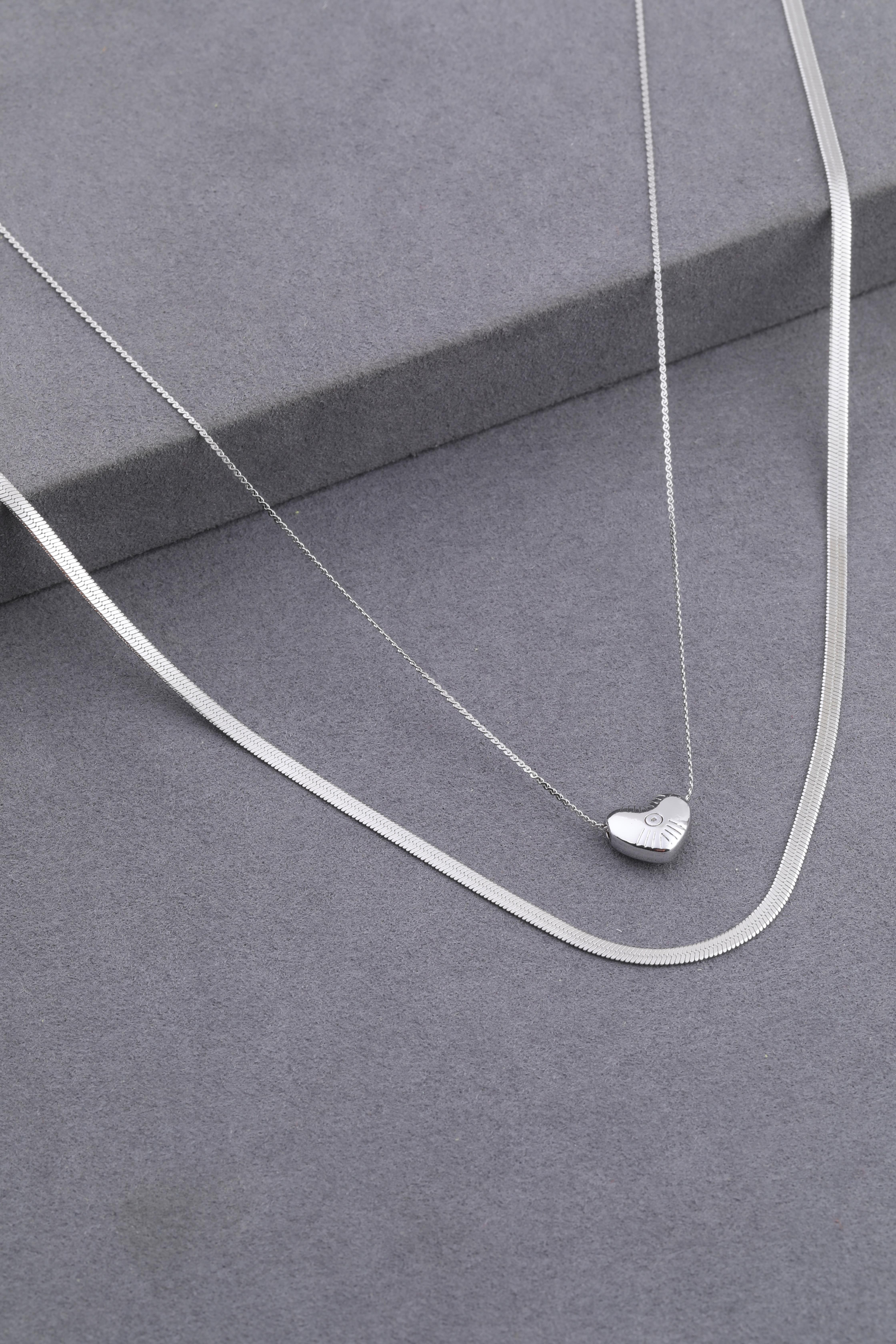 Çelik Kolye Silver 45cm