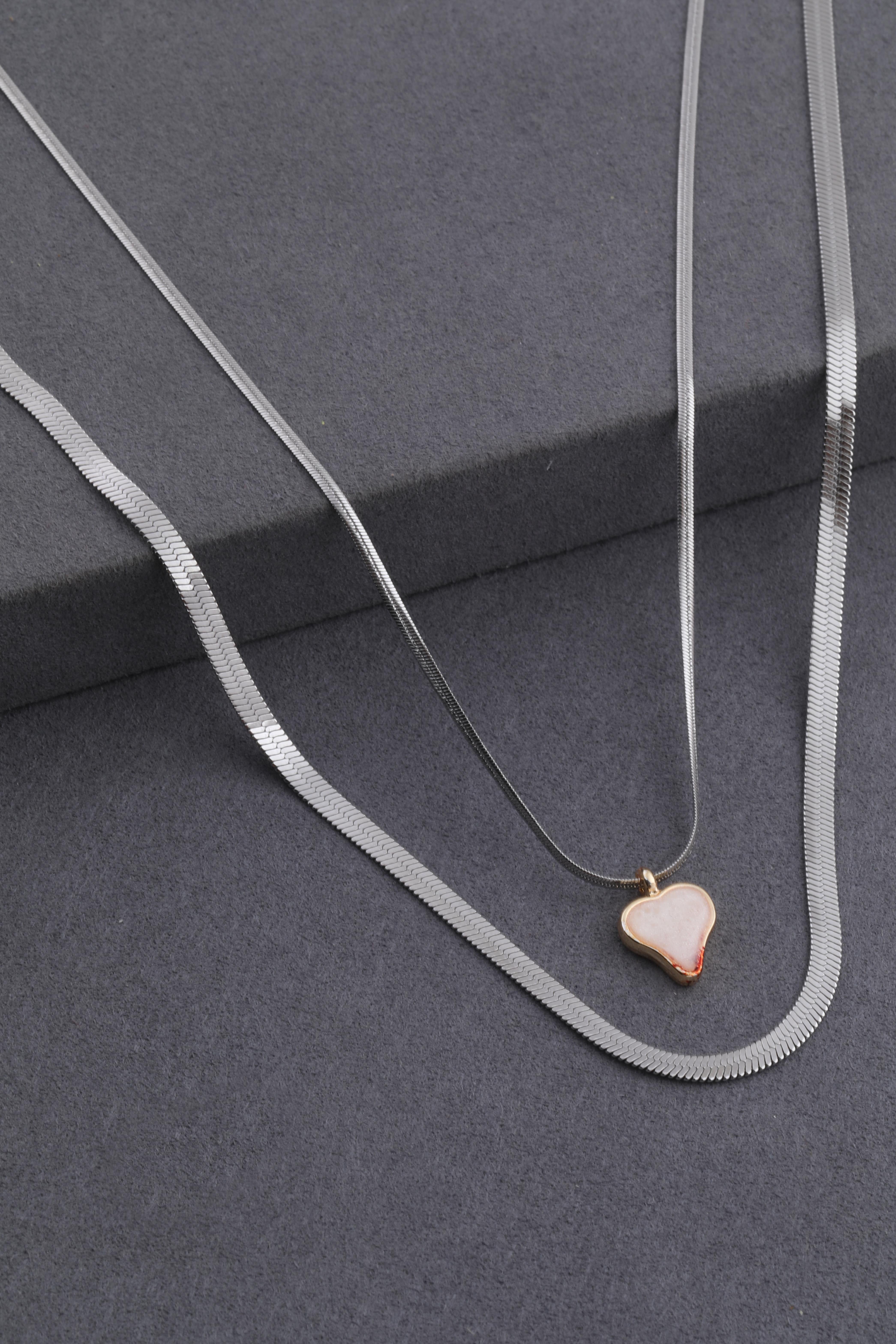Çelik Kolye Silver 45cm