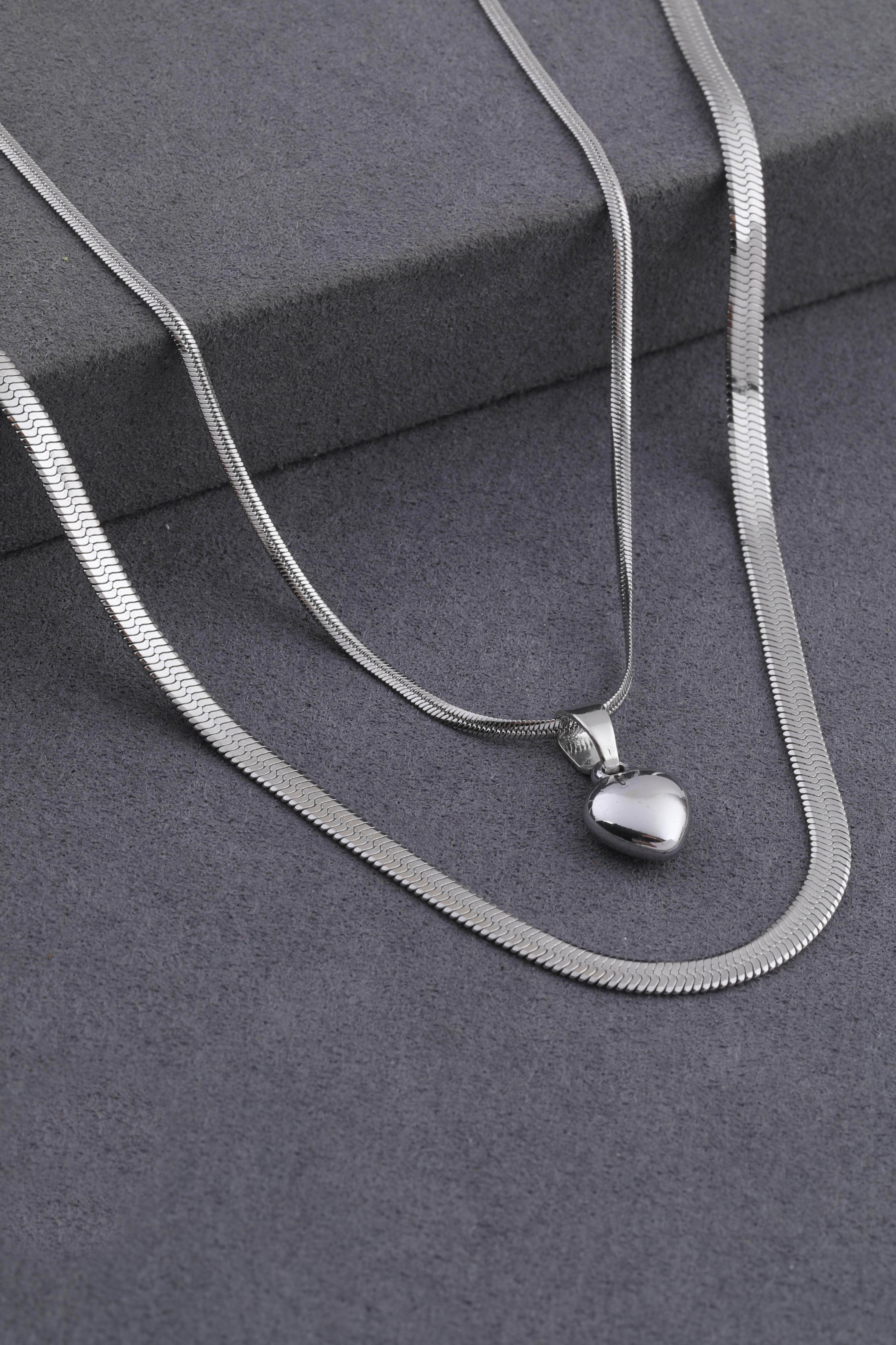 Çelik Kolye Silver 45cm