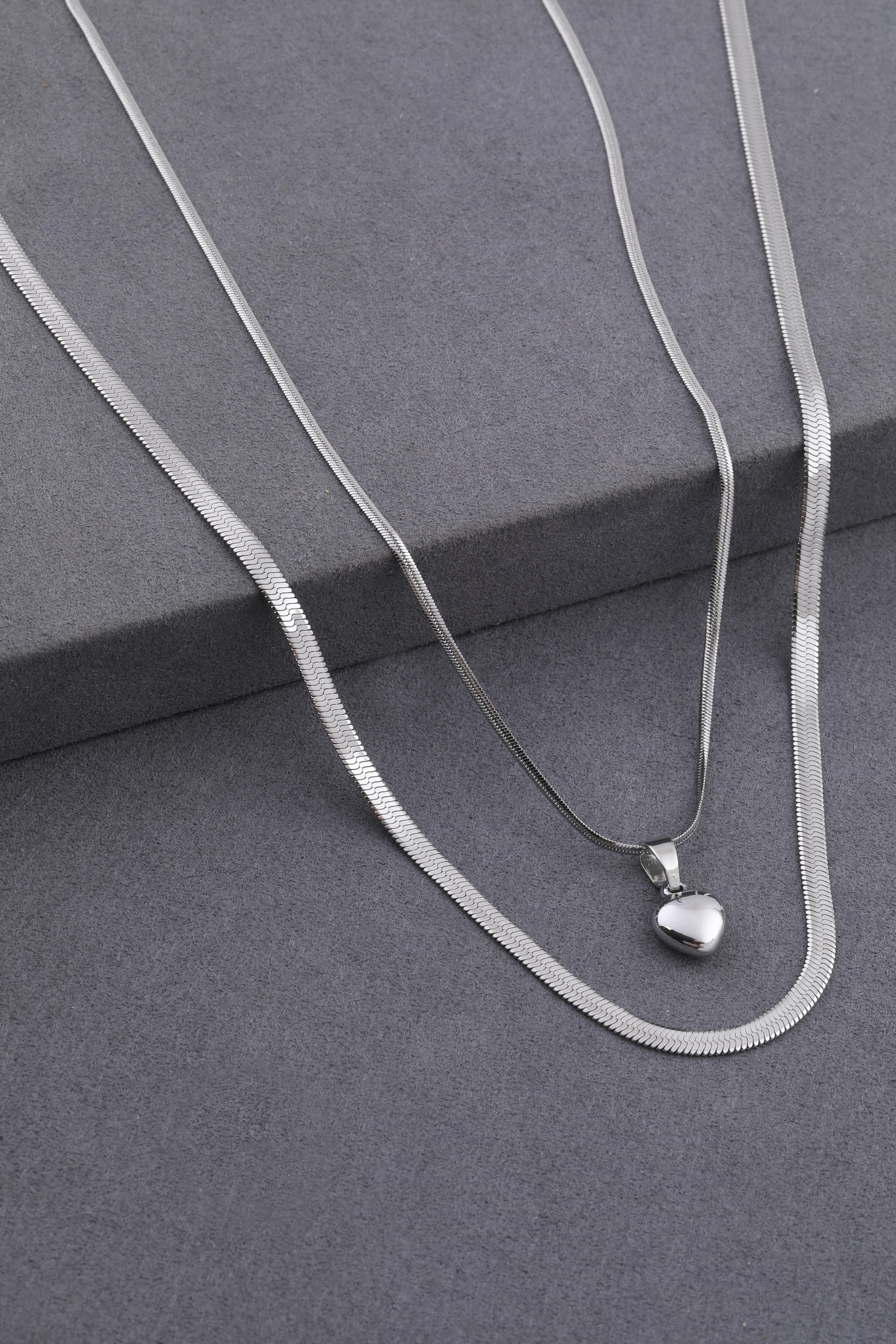 Çelik Kolye Silver 45cm