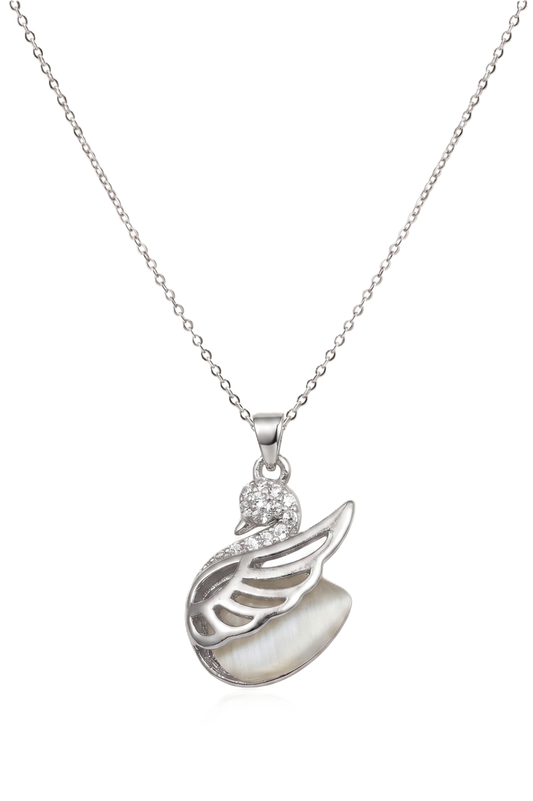 Çelik Kuğu Kolye SILVER 45cm