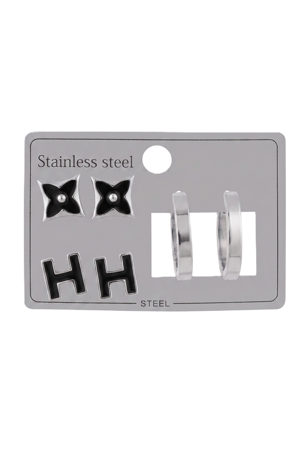 Çelik Set Küpe SILVER