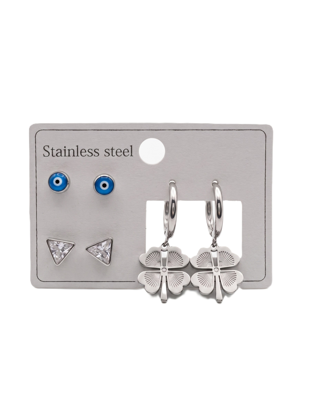Çelik Set Küpe SILVER