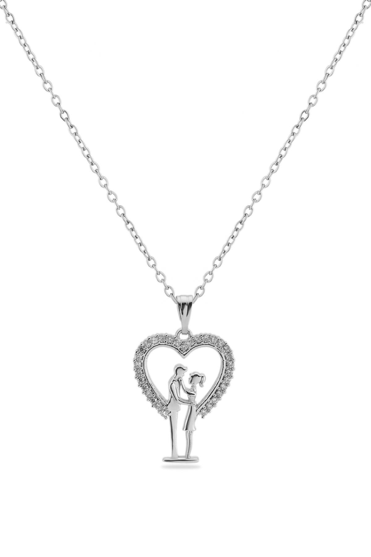 Çelik Sevgili Çift Kolye 45cm