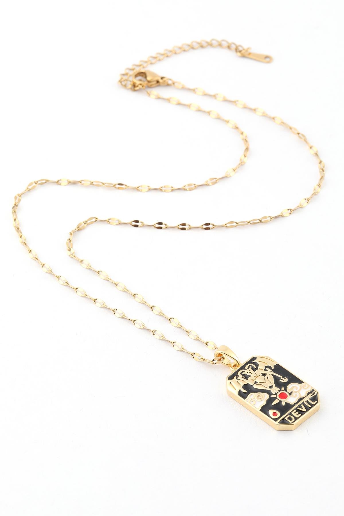 Çelik Tarot Kolye 45cm