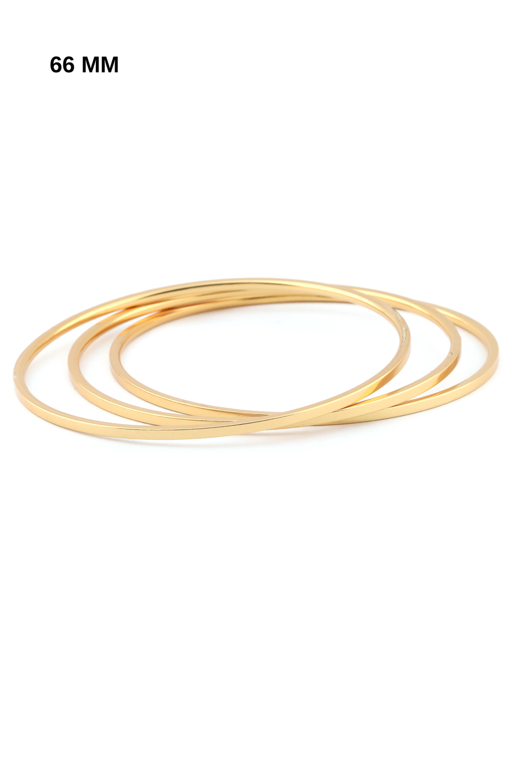 Çelik Üçlü Ajda Bileklik GOLD 66 MM