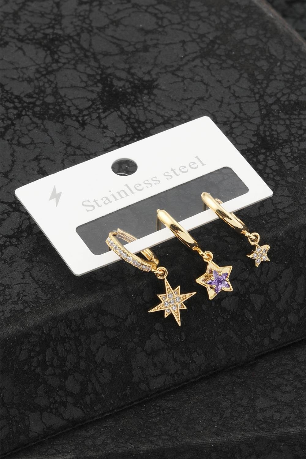 Çelik Üçlü Küpe