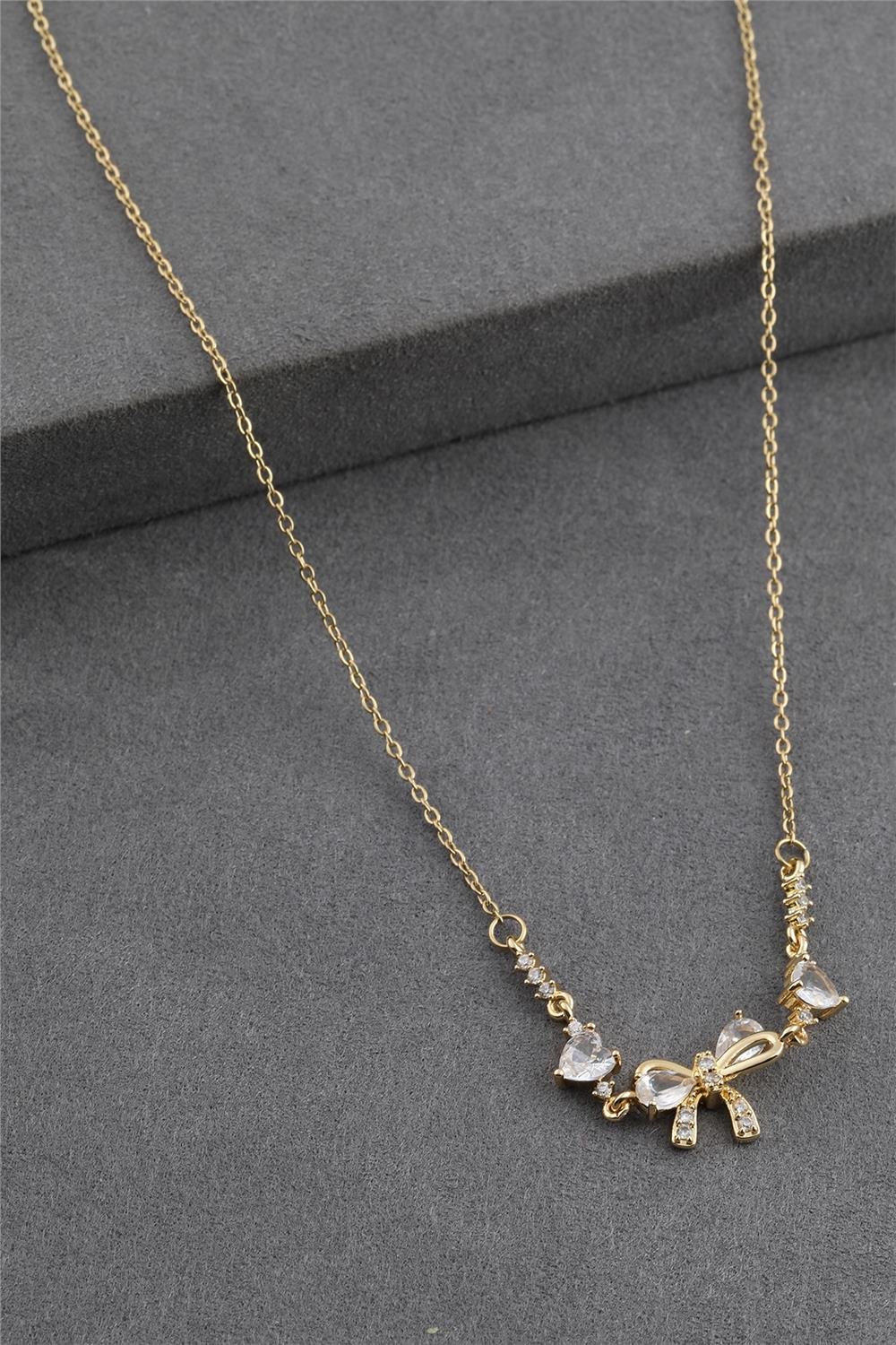 Çelik Y Kolye GOLD 45cm