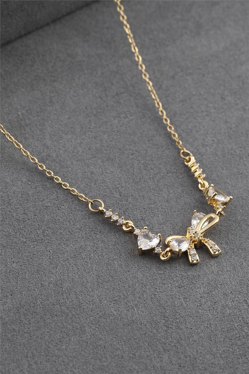 Çelik Y Kolye GOLD 45cm