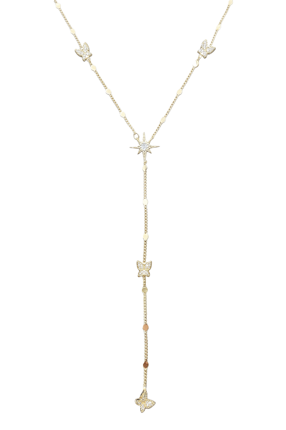 Çelik Y Kolye GOLD 45cm