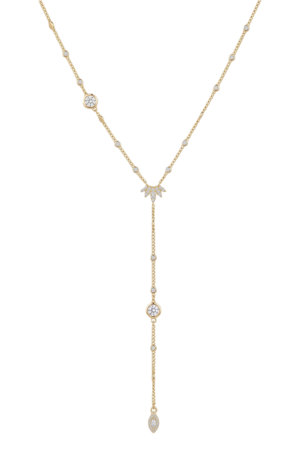 Çelik Y Kolye GOLD 45cm