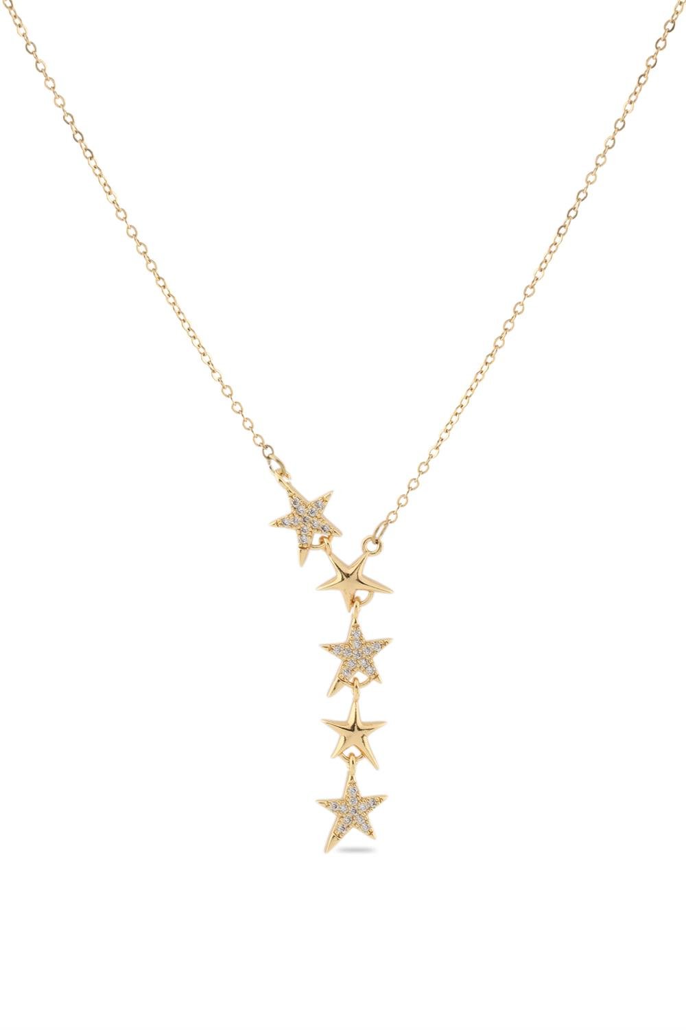 Çelik Y Kolye GOLD 45cm