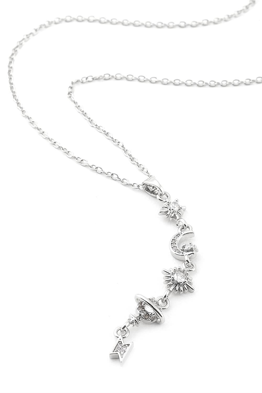 Çelik Y Kolye Silver