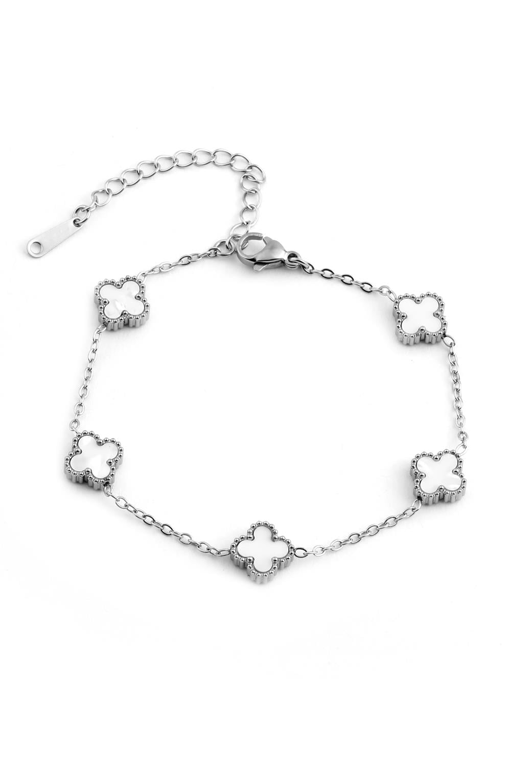 Çelik Yonca Bileklik Silver