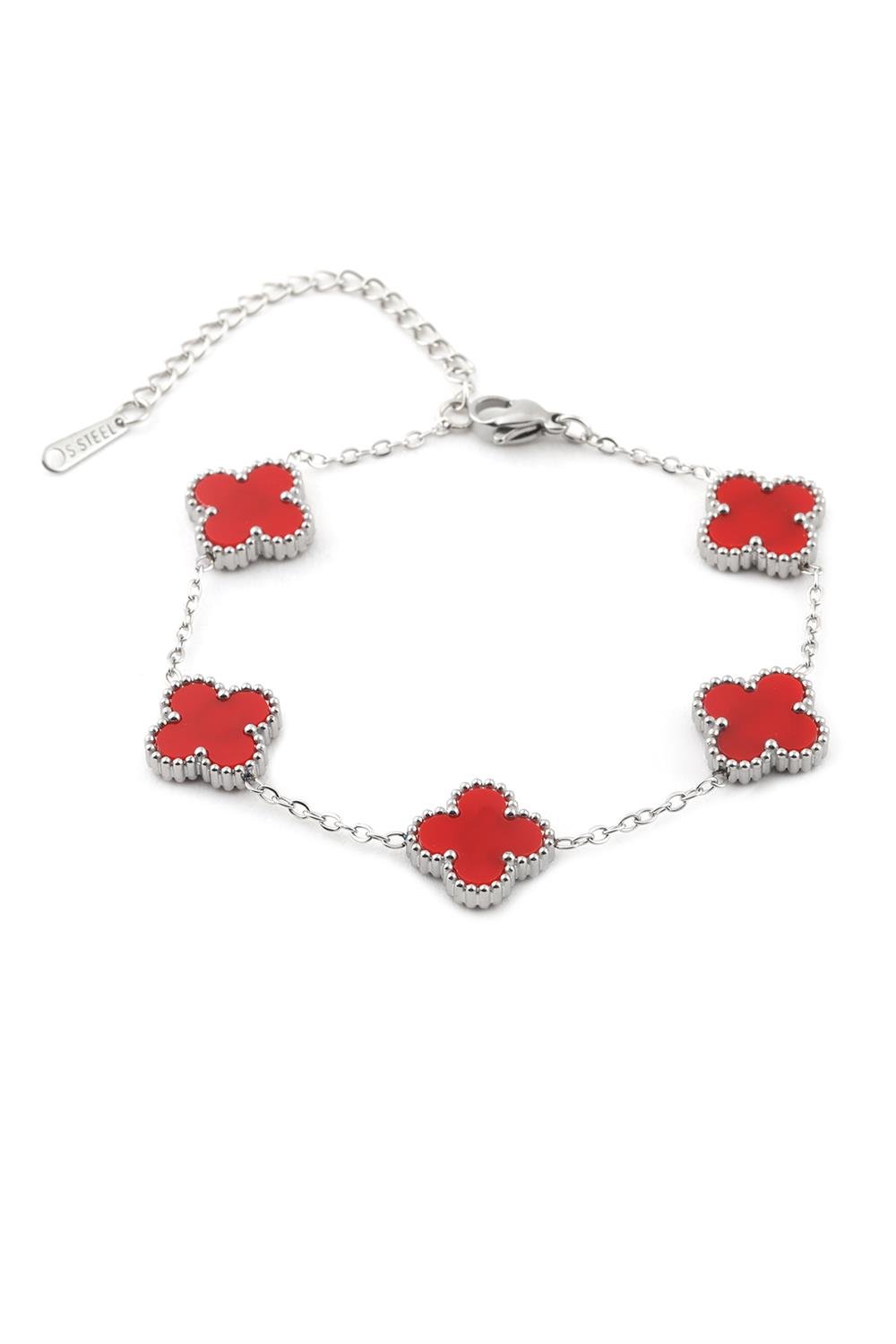 Çelik Yonca Bileklik Silver